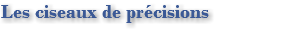 Les ciseaux de précisions 
